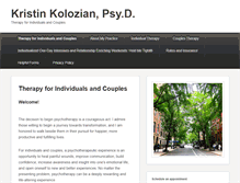 Tablet Screenshot of drkristinkolozian.com